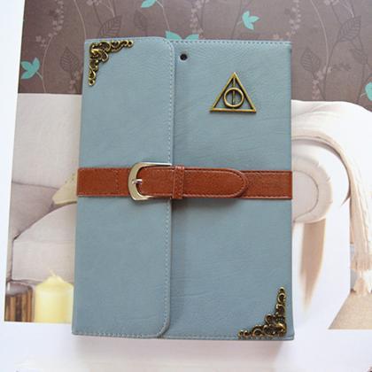 Harry Potter Deathly Hallow Crest Blue Leather..