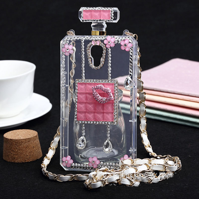 Luxurious Red Lip Perfume Bottles Samsung Galaxy S3 S4 S5 Case,samsung Note 2 Note 3 Case,iphone 4 5 6 6plus Case,bling Gems Flowers Case,soft